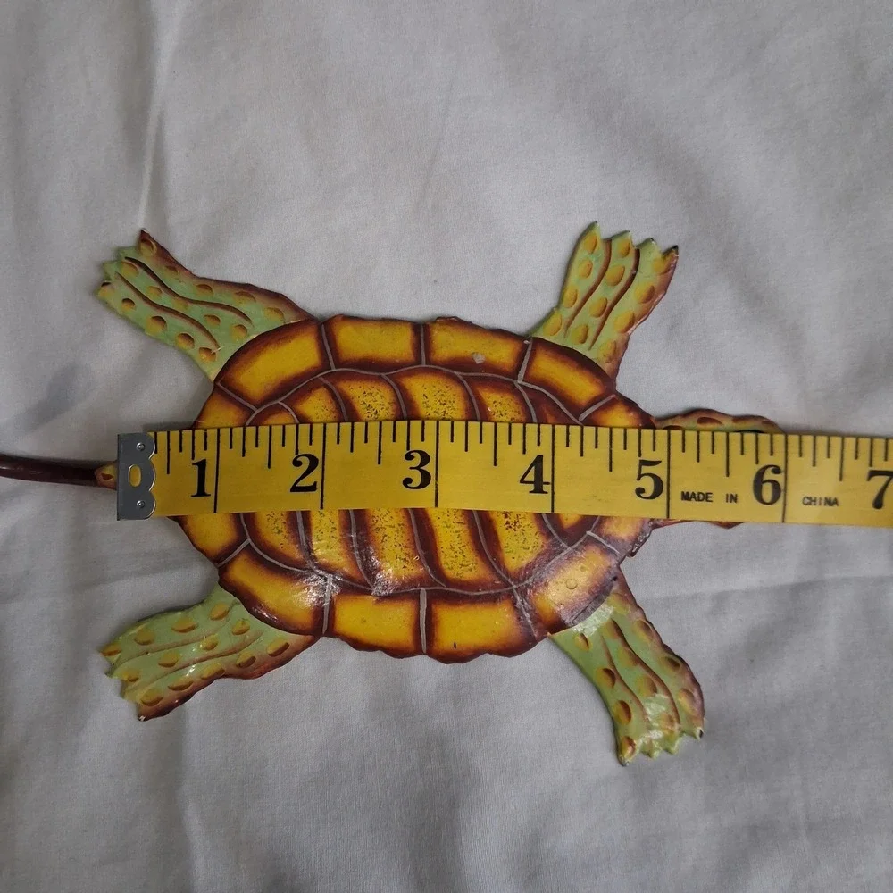 Metal‎ Sea Turtle Wall Hook Hand Painted Coastal Decorative Key Towel Hanger